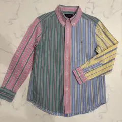 【美品】Ralph Lauren マルチカラーボタンダウンシャツ　ストライプ