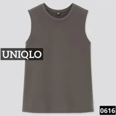0616 UNIQLO コットンノースリーブT グレー