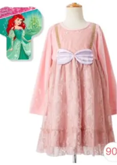 ディズニープリンセス　アリエル　なりきり ワンピース 新品　サイズ90 ドレス