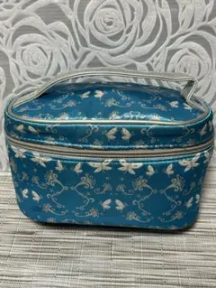 ANNA SUI バニティポーチ ブルー 蝶々柄
