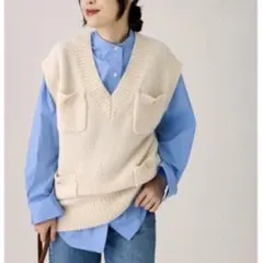 新品　ジャーナルスタンダードレサージュ　ブークレーキンボタンベスト