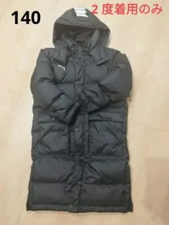 PUMA フード付きロングダウンコート　ベンチコート 黒　140cm 美品