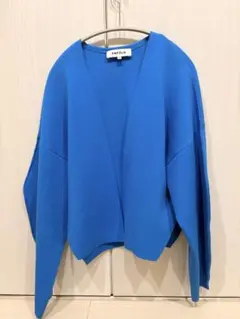 エンフォルド　ダブルフェイスカーディガン　38 ブルー