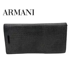 未使用品 現行 GIORGIO ARMANI アルマーニ 財布 クロコ型押し 未使用品 現行 GIORGIO ARMANI アルマーニ 財布 クロコ型押し