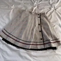 スカート　チェック