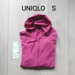 UNIQLO　エアリズム　UVカットメッシュパーカ（長袖）ピンク　S　ユニクロのサムネイル
