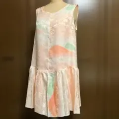 楓　身幅54㎝丈96㎝　正絹アンダードレス　部屋着にも　着物リメイク