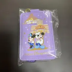 東京ディズニーシー パスケース JALオリジナル ネックストラップ 紫 パープル