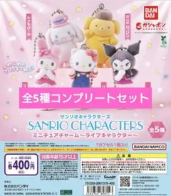 【匿名配送】サンリオ　ライブキャラクター　ミニチュアチャーム　コンプセット
