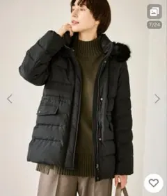 ROPE' PICNICダウンジャケット 「グリーンダウン」ファー　Mサイズ美品