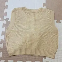 상태매우좋음 UNIQLOベージュ ニットベスト90