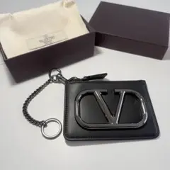 定価¥76200 VALENTINO ヴァレンティノ ロゴ財布 黒 ブラック - メルカリ