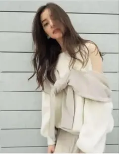 SNIDEL ディフォメーションニットプルオーバー
