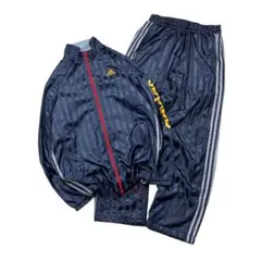 【着画あり】00s adidas ナイロン セットアップ フェイクレザー