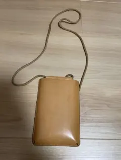 無印　ヌメ革　ミニサコッシュ