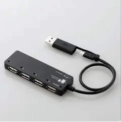 エレコム USBハブ 4ポート microUSB ブラック