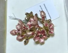 桜ブローチ VENDOME BOUTIQUE スワロフスキー