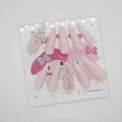 ♡ ネイルチップ 現品 量産型 地雷 シズニルック クロムハーツ ピンク ♡