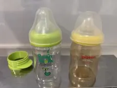 Pigeon 哺乳瓶160ml 2本、アタッチメントセット