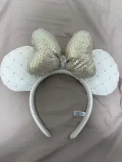 ディズニースタイル カチューシャ ホワイトゴールド