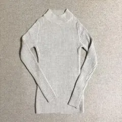 無印良品 首のチクチクをおさえた 洗えるワイドリブ編みハイネックセーター