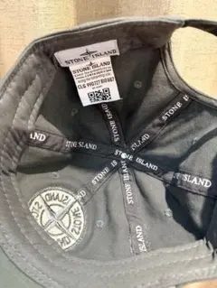 STONE ISLAND グレーキャップ コンパスロゴ