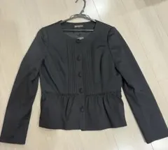 BRIGITTEブラック ノーカラージャケット サイズ11