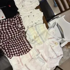 ジェラートピケ　パジャマセット チェック柄/ストライプ　正規品　本日値下げ