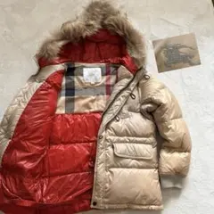 BURBERRY バーバリー　ダウンジャケット ファー付き ベージュ　164のサムネイル