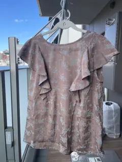 リリーブラウン　フラワーフロッキーフリルトップス　スカート