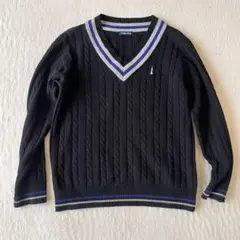 EAST BOY　VENUS　カーディガン　11号　紺　灰色　青　シルバー　ラメ