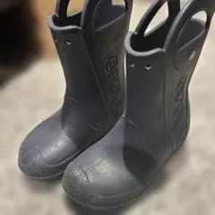 クロックス　ジュニア3 紺色　レインブーツ　長靴