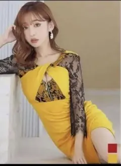 イエローレース袖ナイトドレス　4