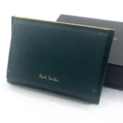ポールスミス ネイビー&エメラルドグリーン 名刺入れ - メルカリ