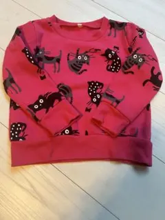 猫柄トレーナー ピンク キッズ ベビー 子供服