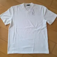 エムエフエディトリアル　メンズ　VネックTシャツ　L　アイボリー　☆新品未使用☆