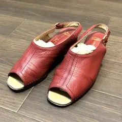 24㎝ HUSH PUPPIES 赤 レザー サンダルのサムネイル