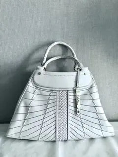 美品　コールハーン　オフホワイト手提げバッグ