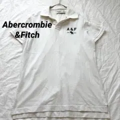 Abercrombie & Fitch ポロシャツ Mサイズ ホワイト A&F