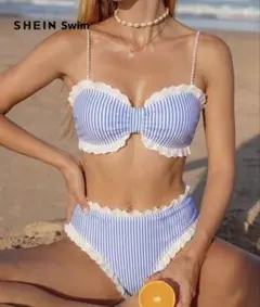 【未使用】SHEIN Swim ストライプ ビキニ　XS