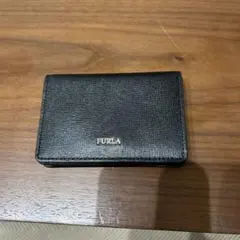 FURLA 黒 レザー 名刺入れ