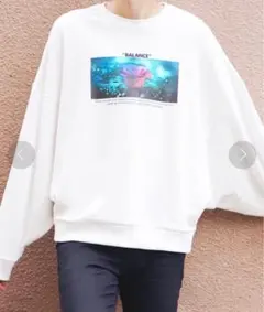 AIR TOKYO トレーナー メンズ トップス 秋冬 白 ビックシルエット