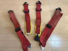 サベルト製4点式シートベルト ハーネス 赤