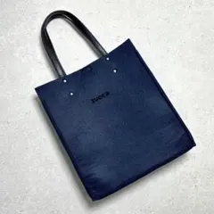 美品✨️ズッカ　カッティングロゴ　フェルトトート バッグ　ネイビー　A４すっぽり