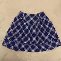 【新品・タグ付き】バーバリーブルーレーベル　チェック　ミニスカート　ネイビー