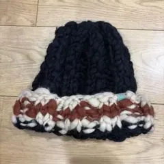 CA4LA ウールニット帽 ネイビー・ブラウン・ホワイト