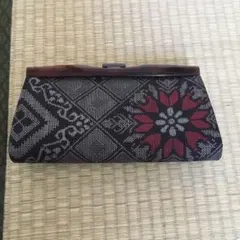 大島紬クラッチバック