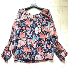 ダーマコレクション　花柄　シルク　カットソー　ブラウス　大きいサイズ チュニック ダーマコレクション 花柄 シルク カットソー ブラウス 大きいサイズ