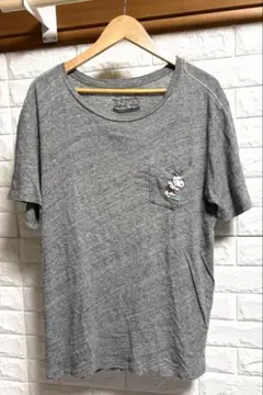 ナノユニバース× Vintage PEANUTSスヌーピー胸ポケ霜降りTシャツLのサムネイル