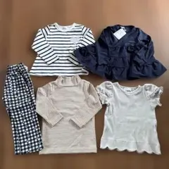 プティマイン　カットソー長袖　半袖　パンツ　まとめ　保育園　90サイズ